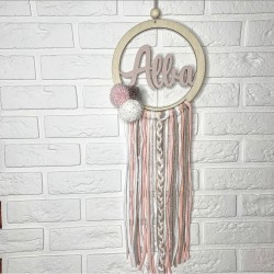 Atrapa pequeño rosa/beige